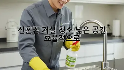 신혼집 거실 청소, 넓은 공간 효율적으로✨
